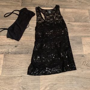 Lacy see through tank